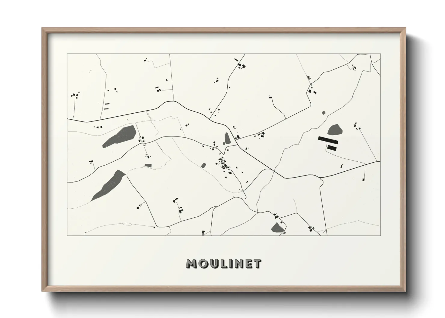 Une affiche de carte sur Moulinet