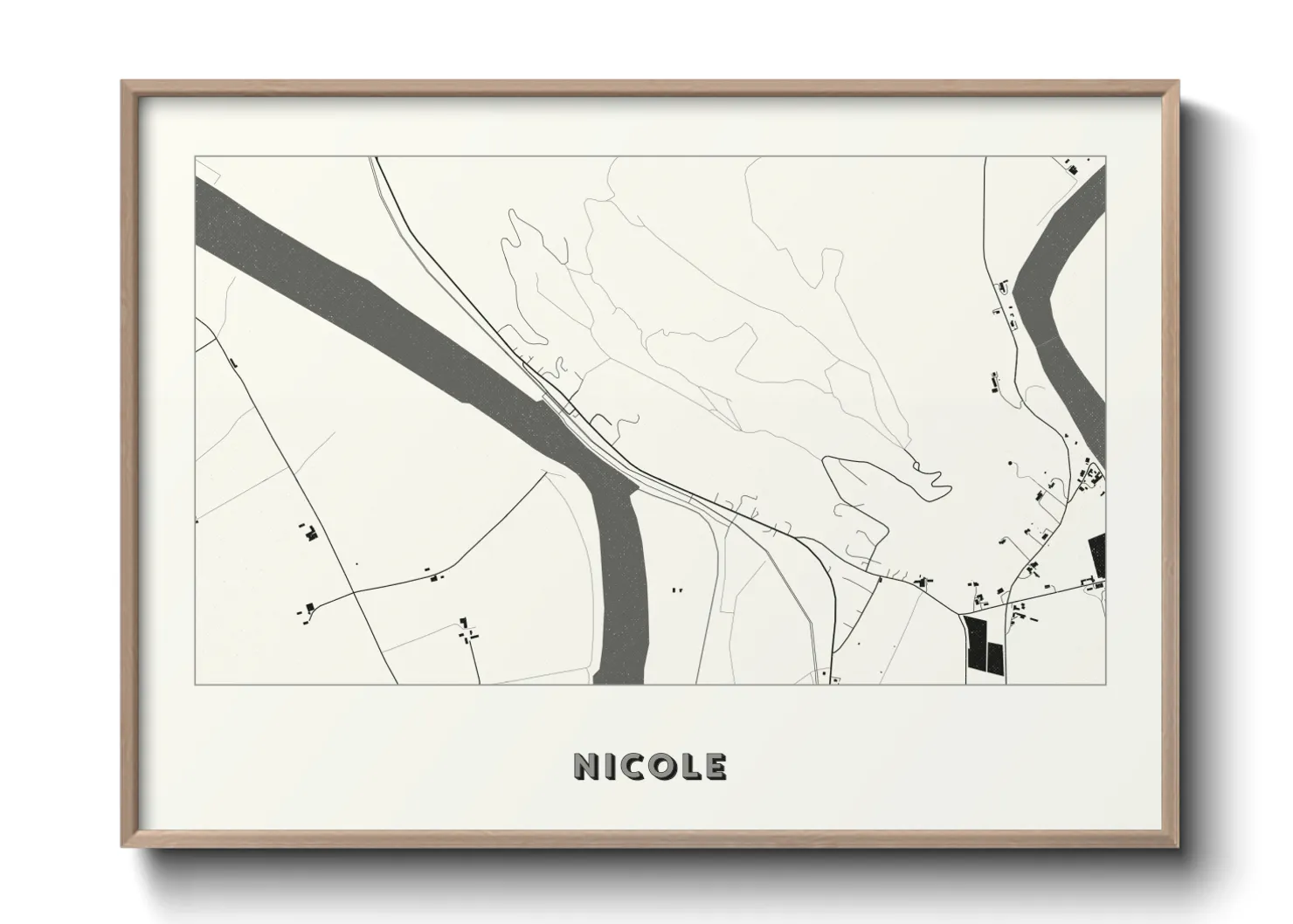 Une affiche de carte sur Nicole