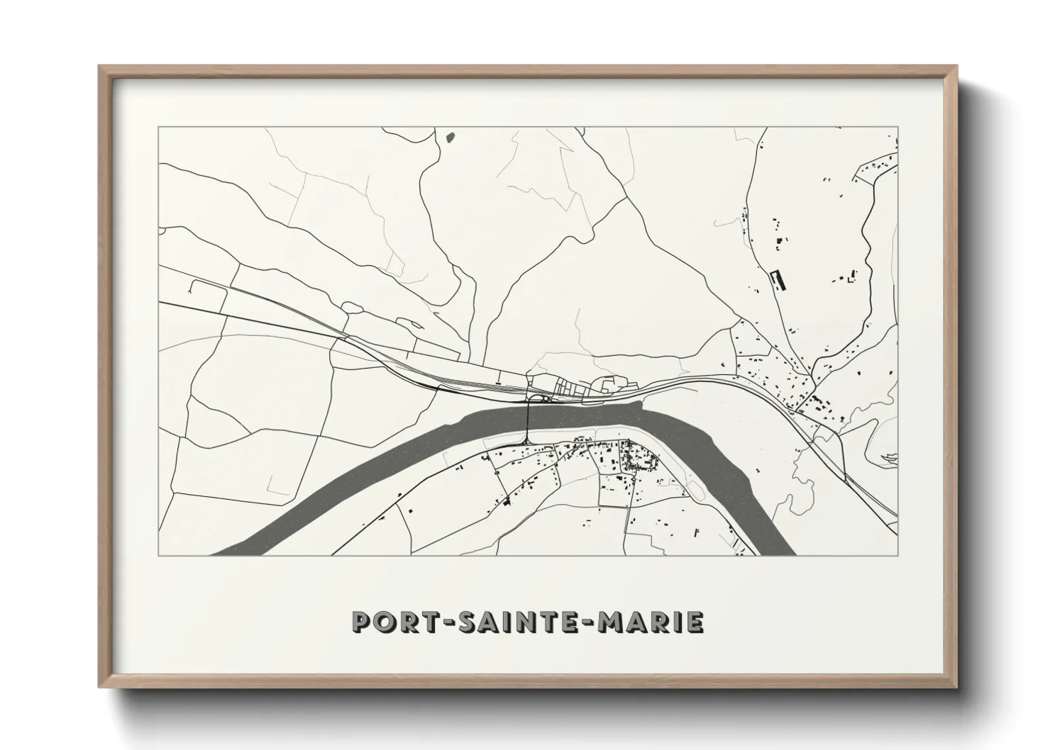 Une affiche de carte sur Port-Sainte-Marie