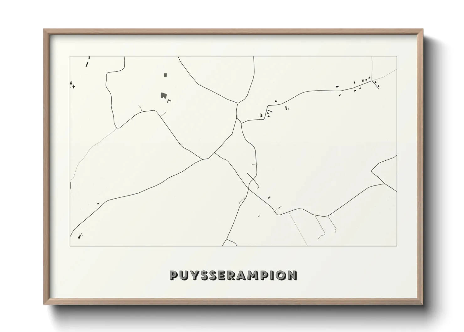Une affiche de carte sur Puysserampion