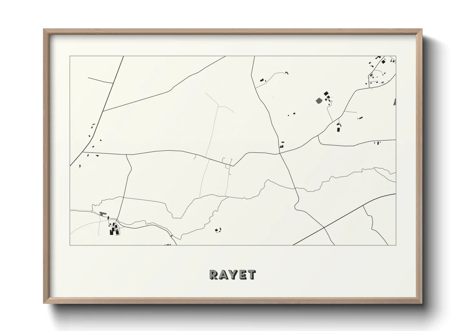 Une affiche de carte sur Rayet