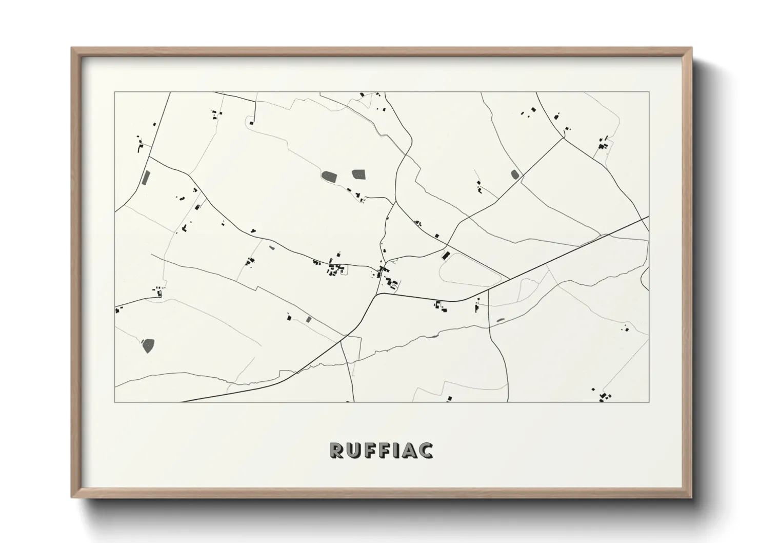 Une affiche de carte sur Ruffiac