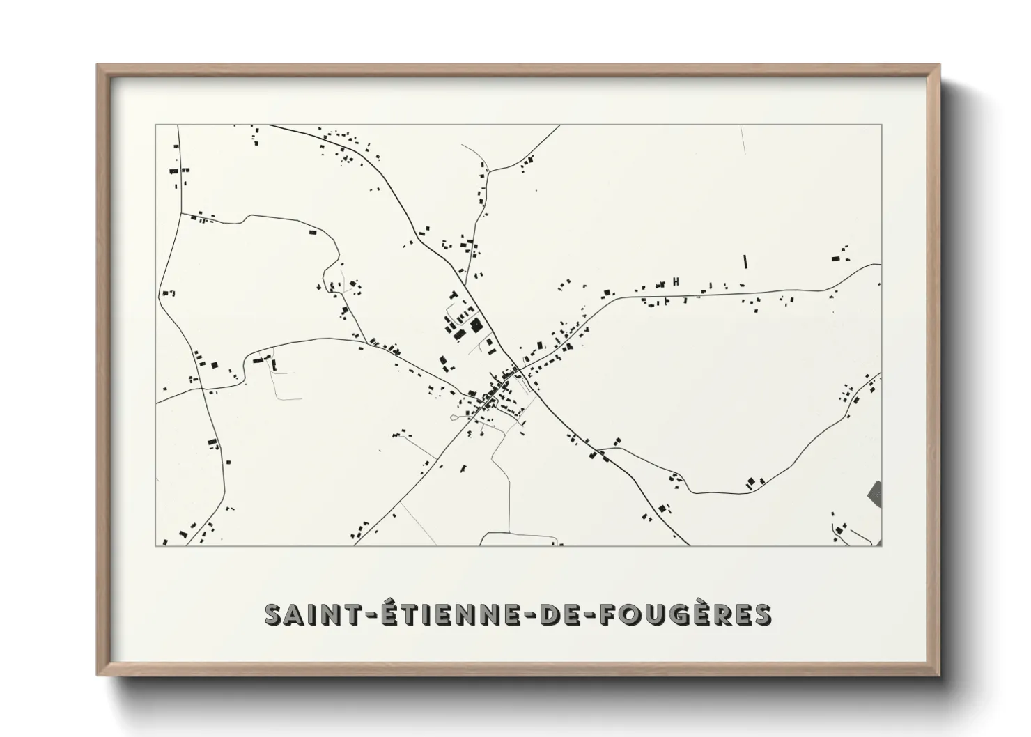 Une affiche de carte sur Saint-Étienne-de-Fougères