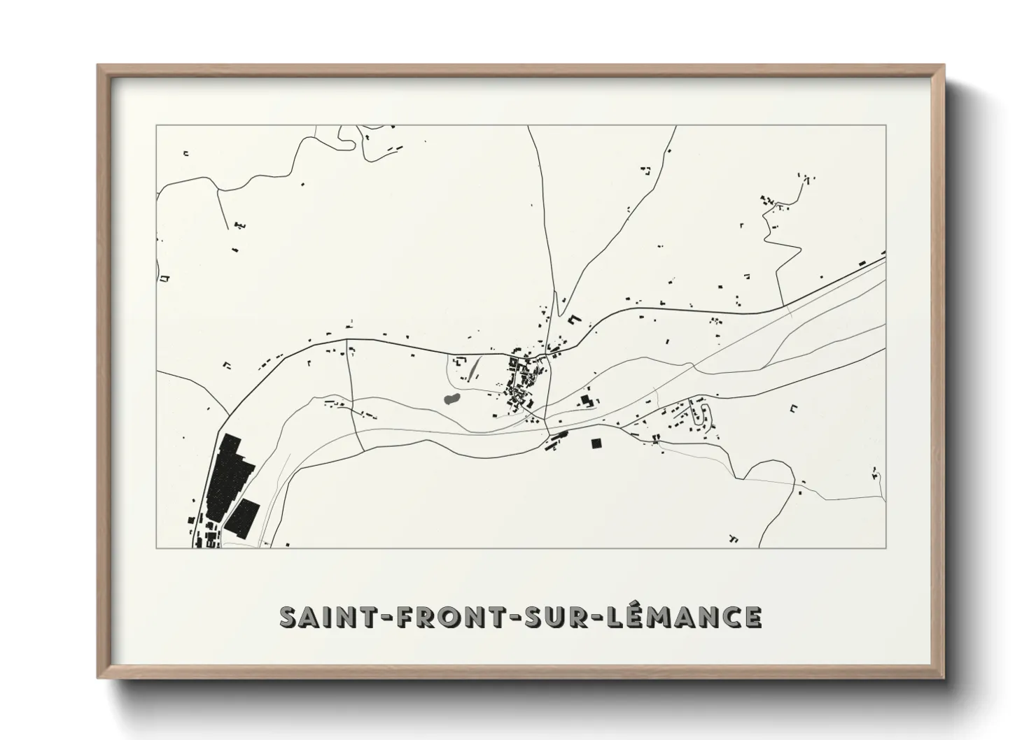 Une affiche de carte sur Saint-Front-sur-Lémance