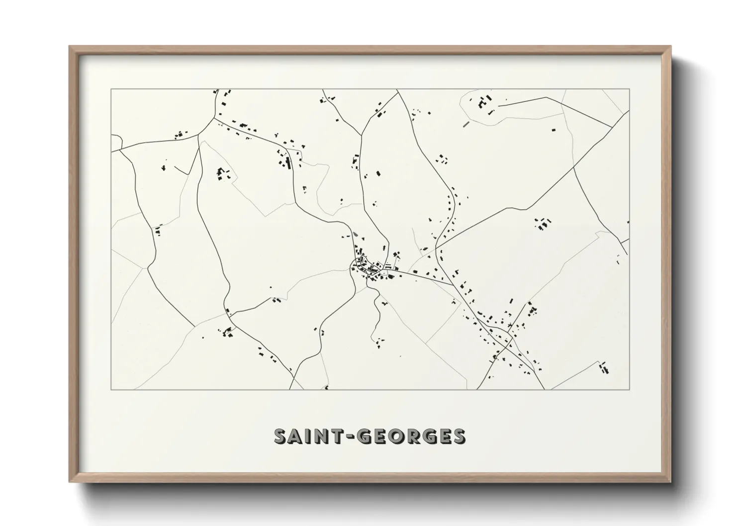Une affiche de carte sur Saint-Georges
