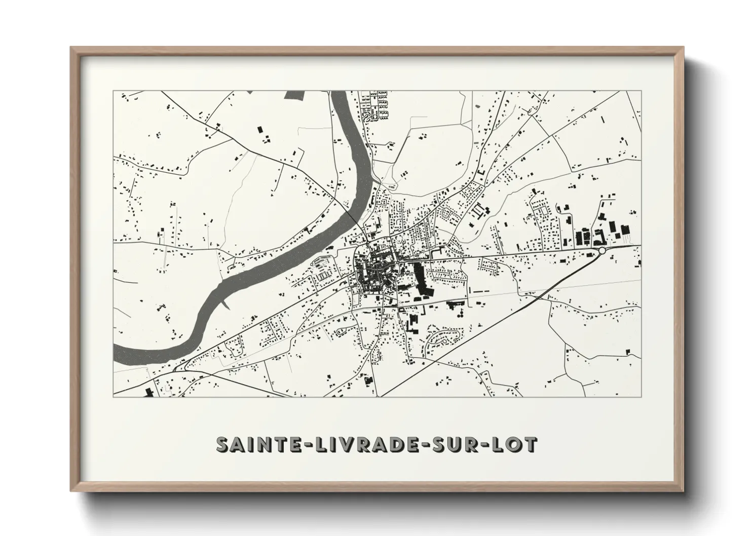 Une affiche de carte sur Sainte-Livrade-sur-Lot
