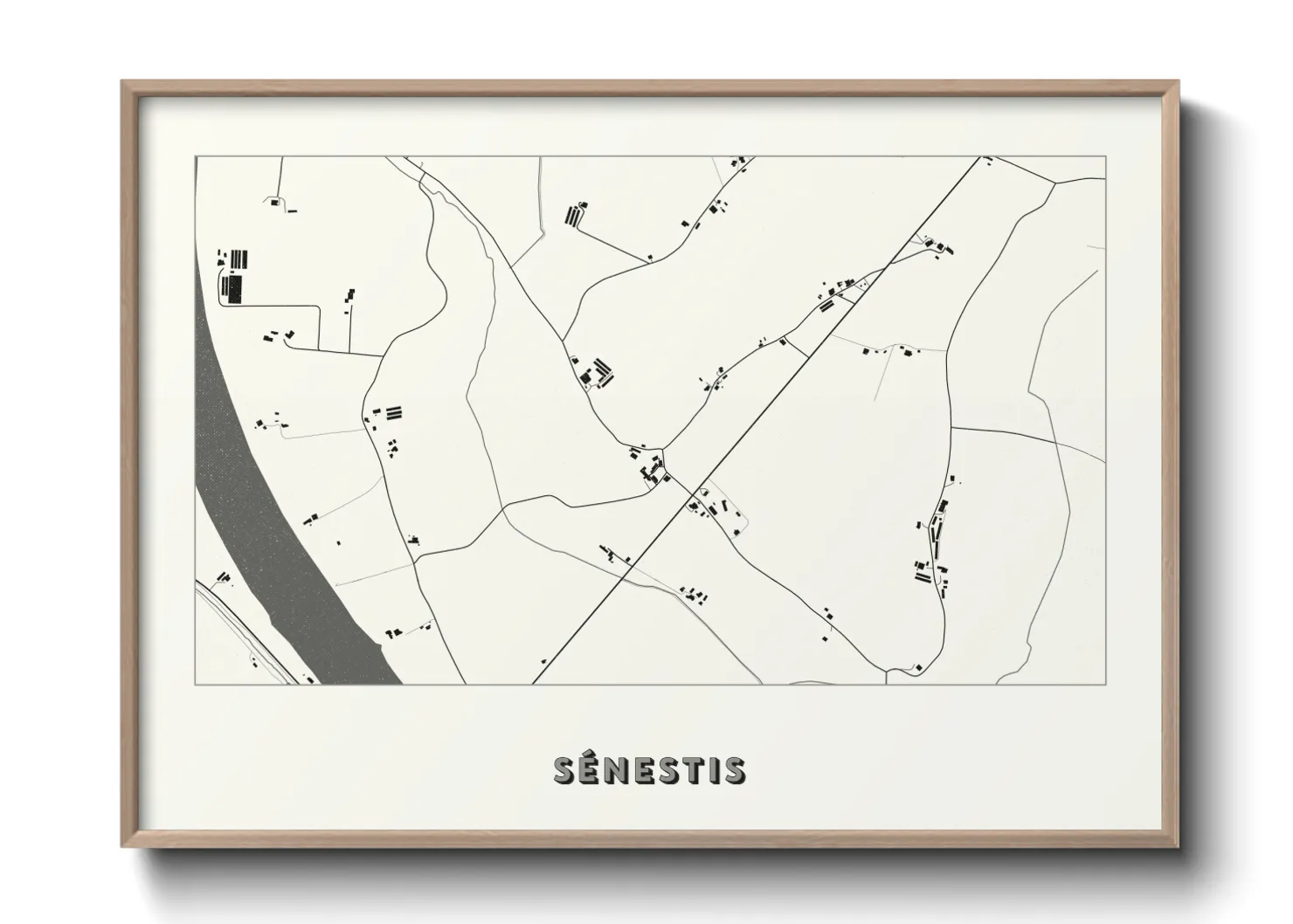 Une affiche de carte sur Sénestis