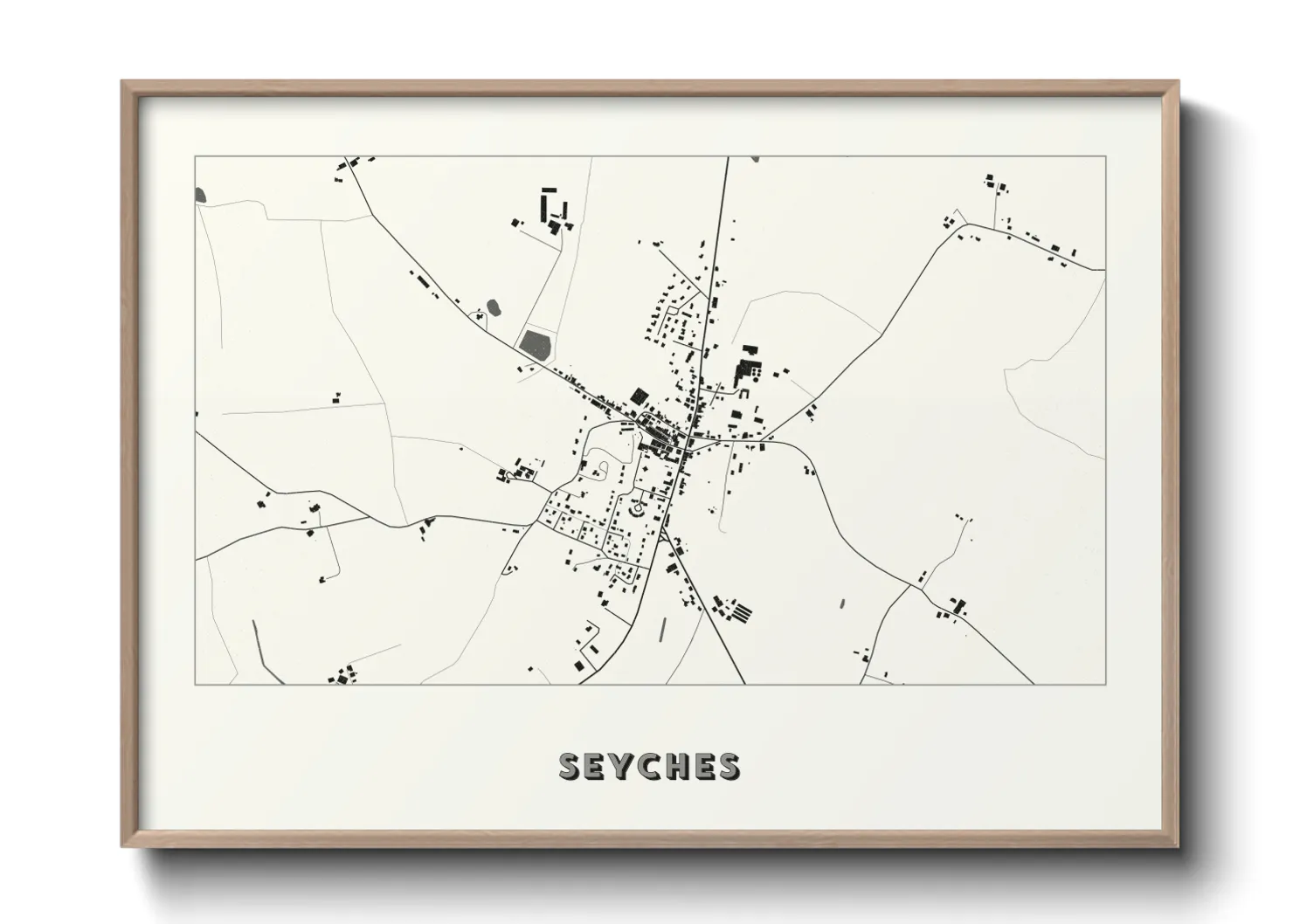 Une affiche de carte sur Seyches