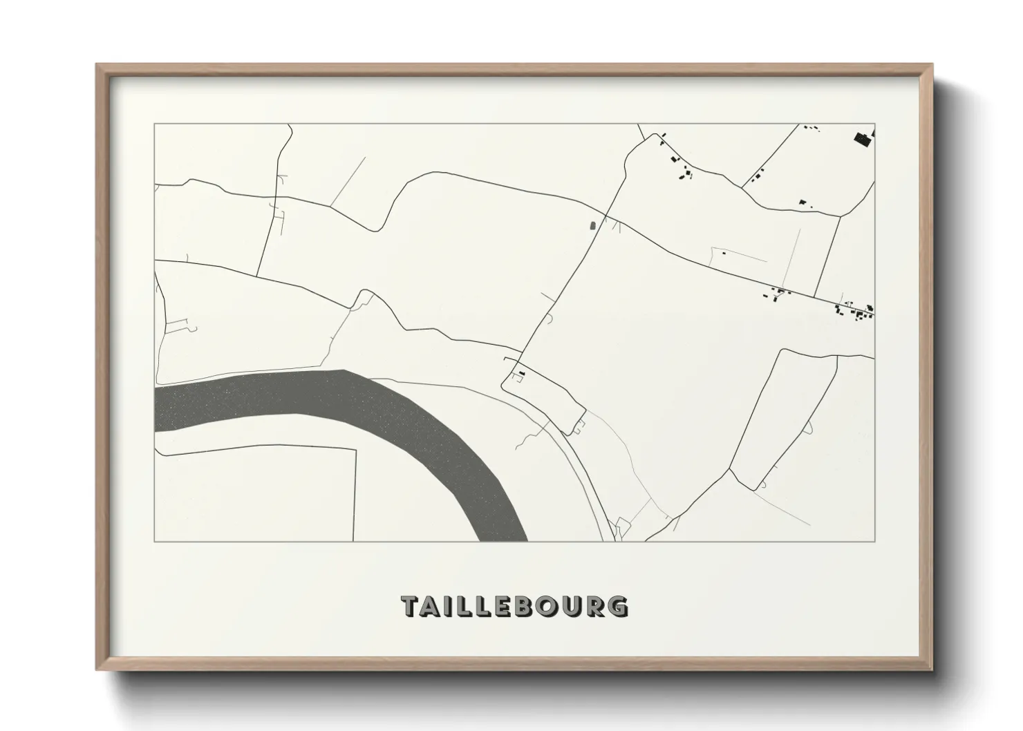 Une affiche de carte sur Taillebourg