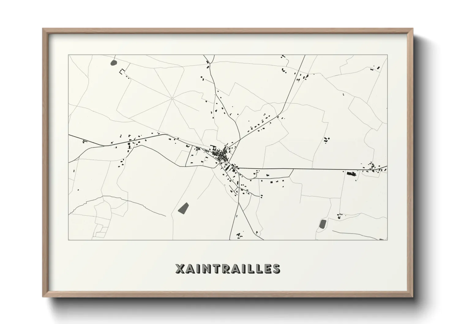 Une affiche de carte sur Xaintrailles