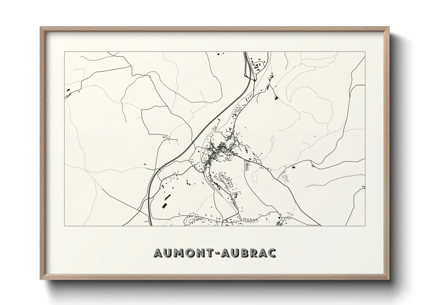 Une affiche de carte sur Aumont-Aubrac