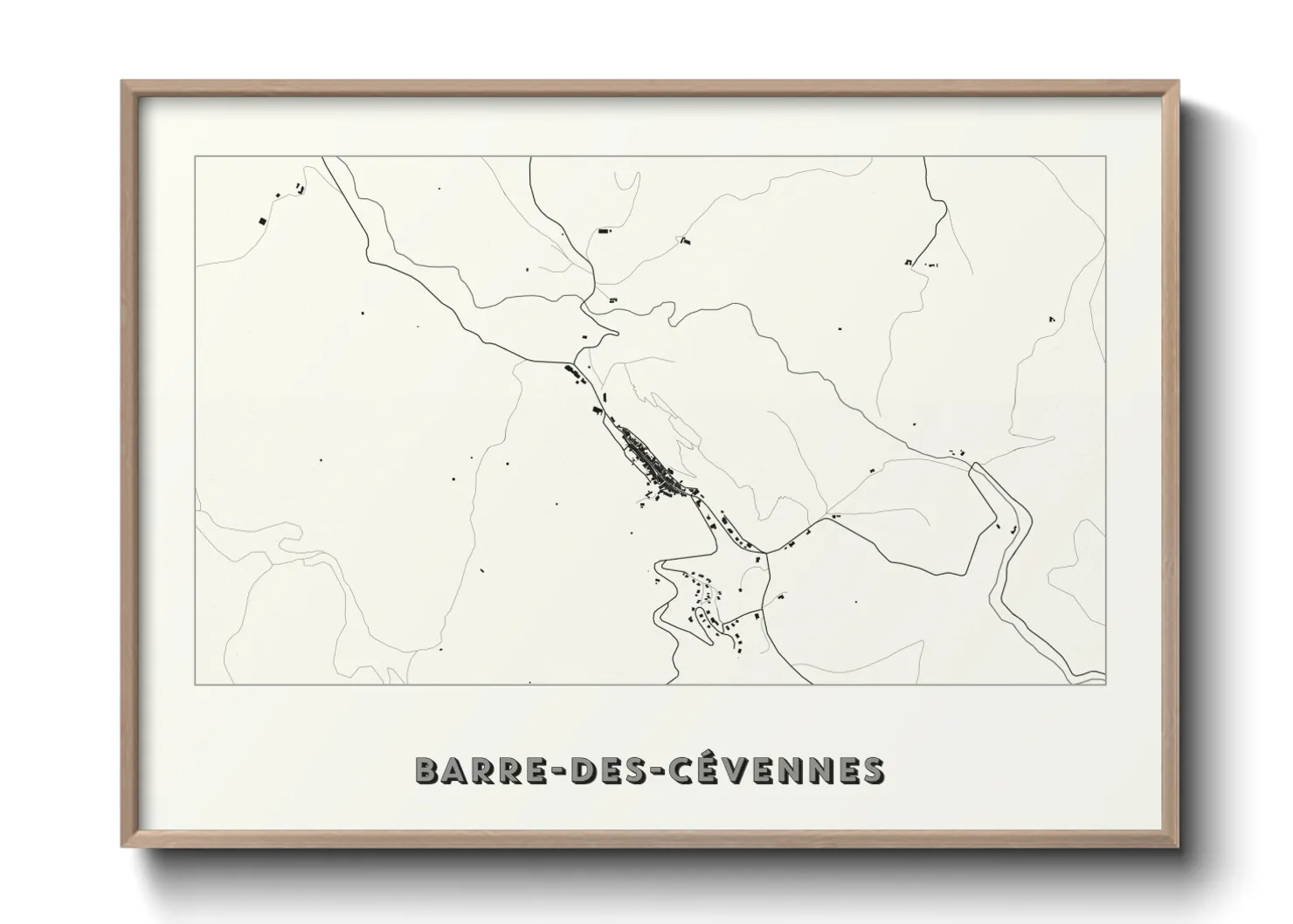 Une affiche de carte sur Barre-des-Cévennes