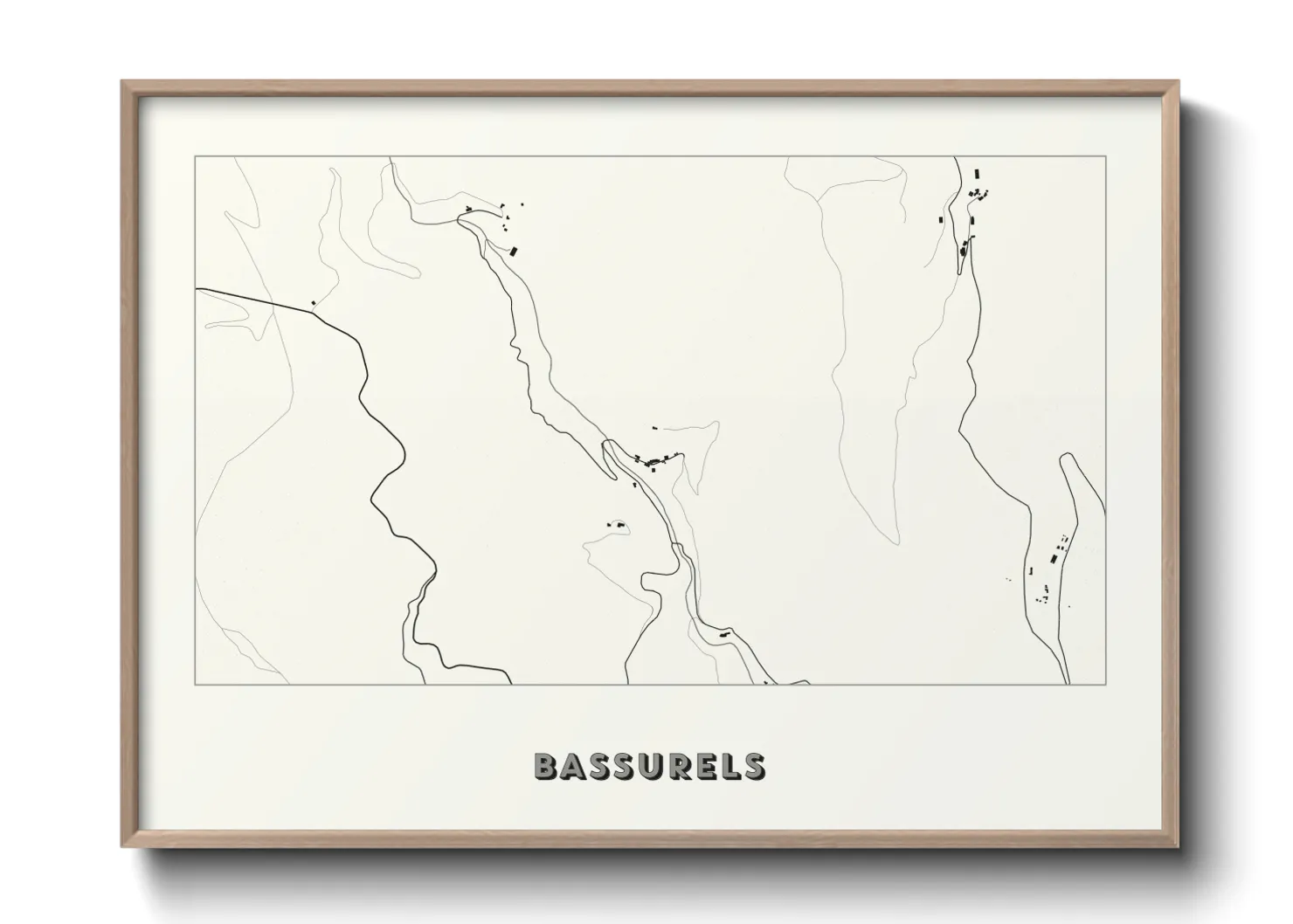 Une affiche de carte sur Bassurels