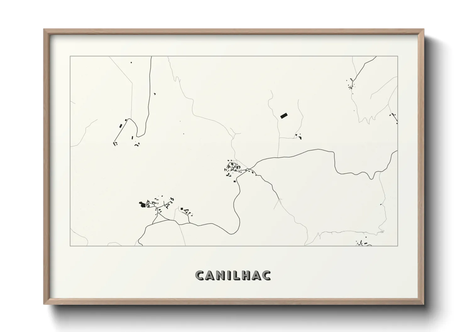 Une affiche de carte sur Canilhac