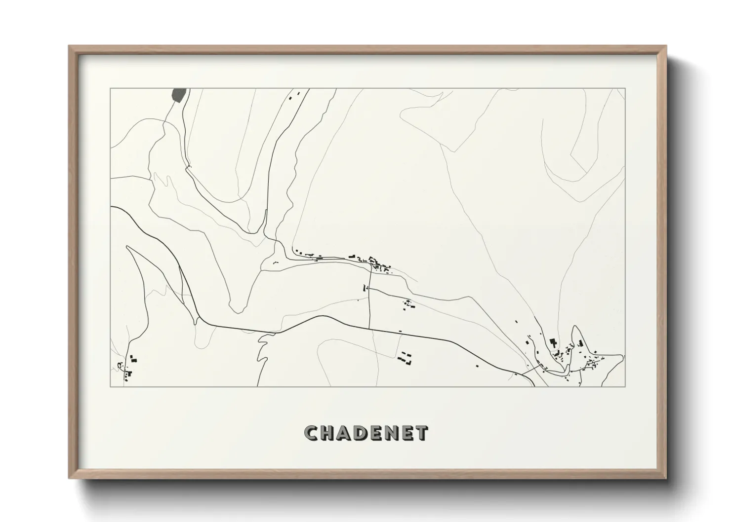Une affiche de carte sur Chadenet