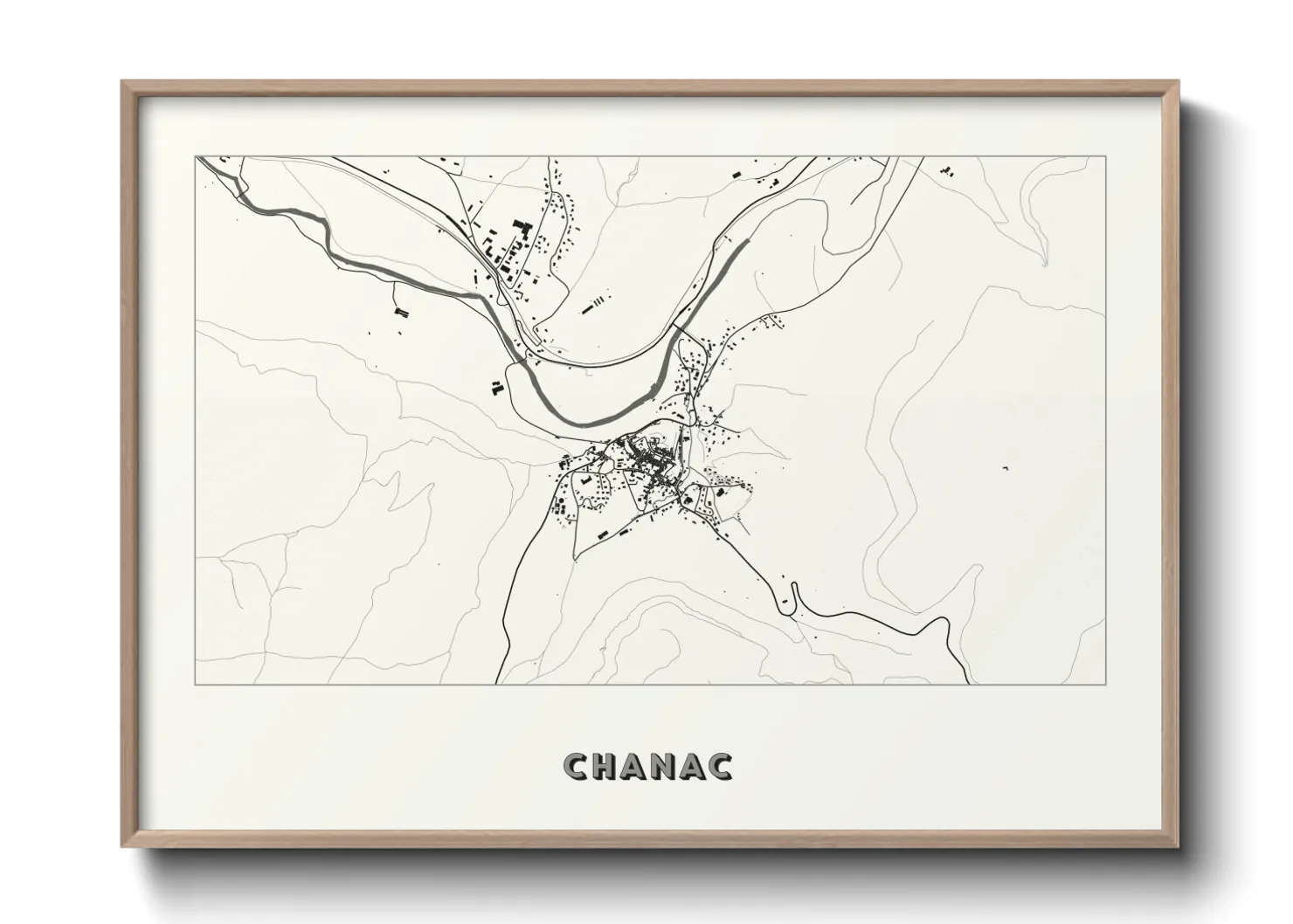 Une affiche de carte sur Chanac