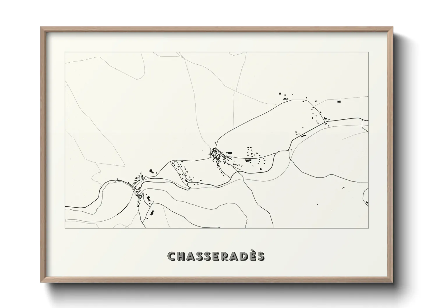 Une affiche de carte sur Chasseradès