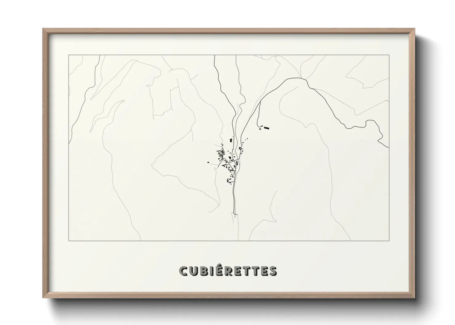 Une affiche de carte sur Cubiérettes