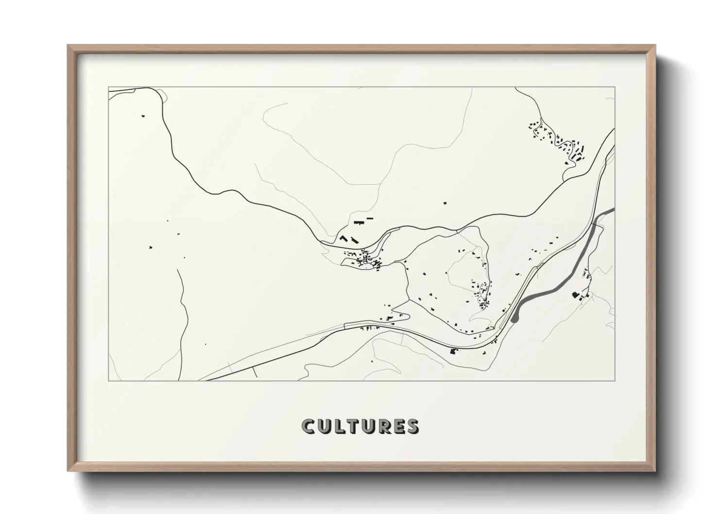 Une affiche de carte sur Cultures