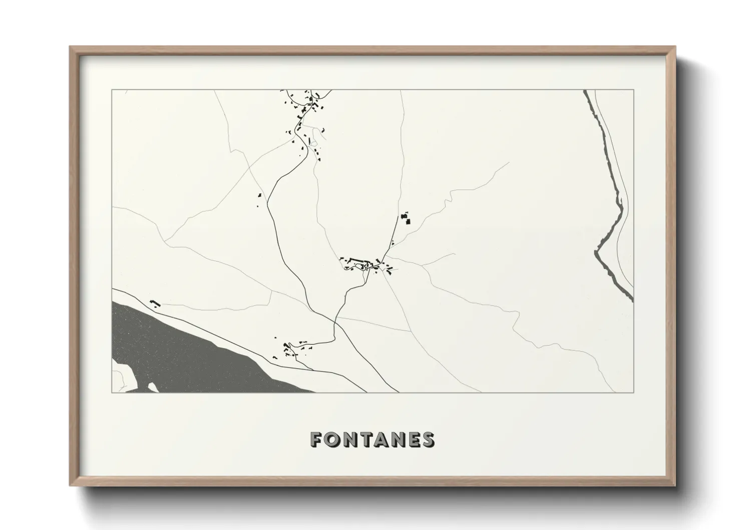 Une affiche de carte sur Fontanes