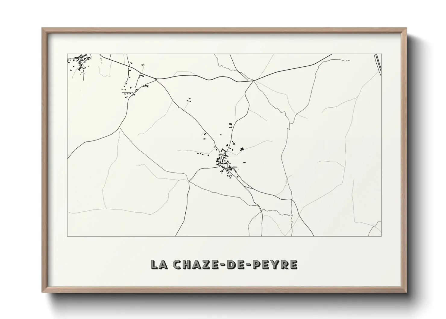 Une affiche de carte sur La Chaze-de-Peyre