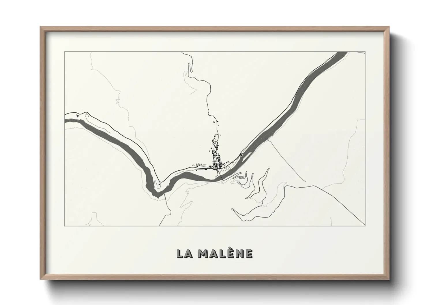 Une affiche de carte sur La Malène