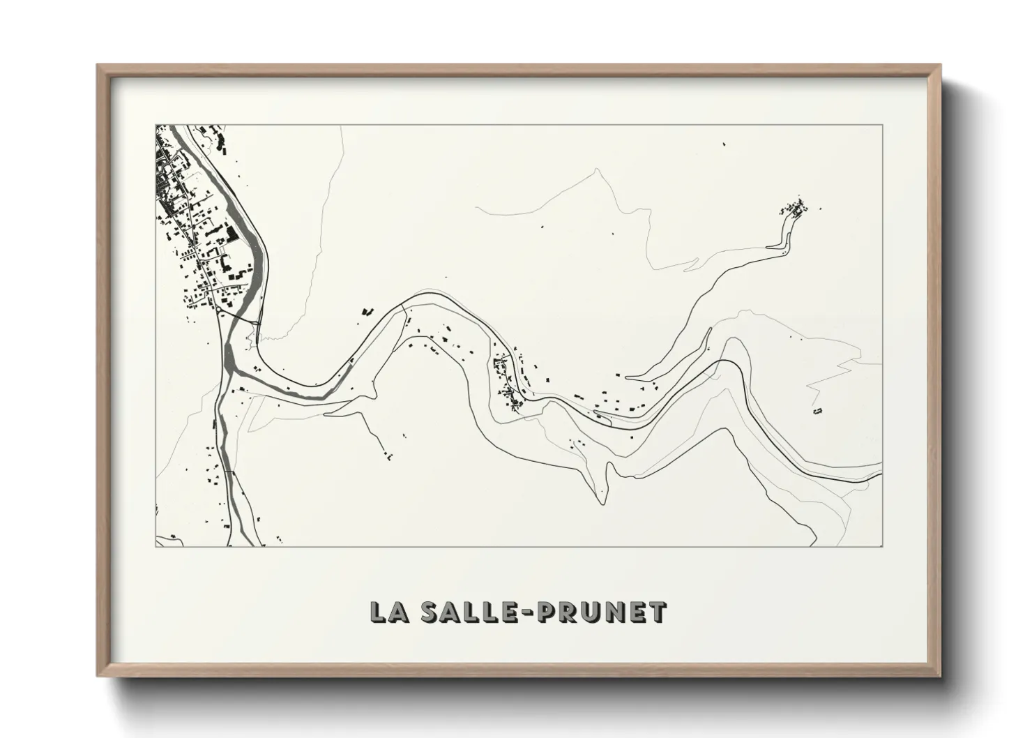 Une affiche de carte sur La Salle-Prunet