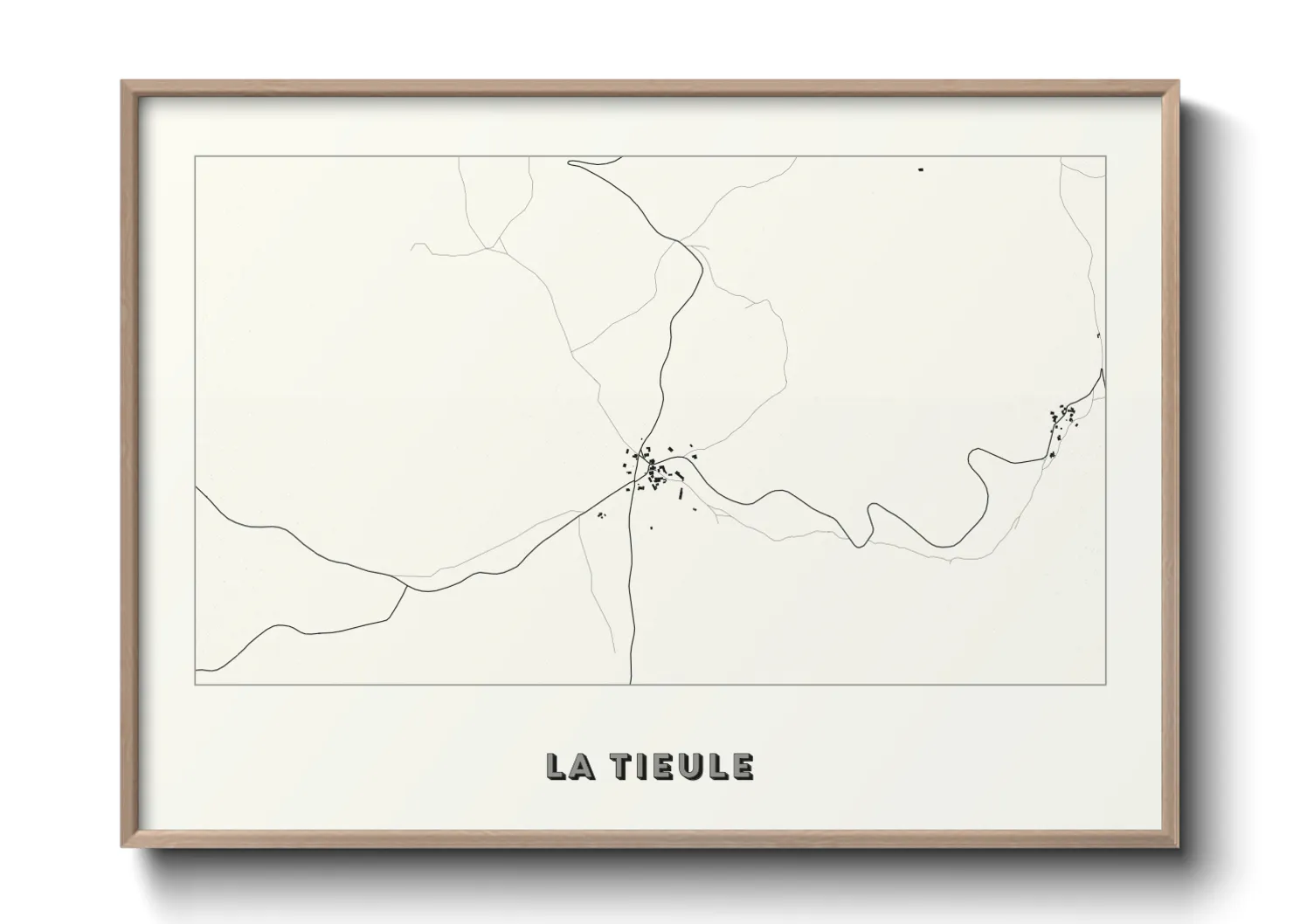 Une affiche de carte sur La Tieule