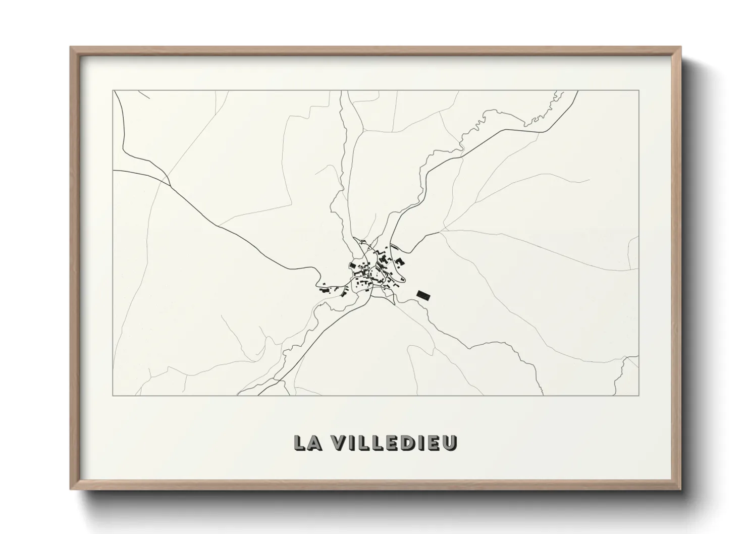 Une affiche de carte sur La Villedieu
