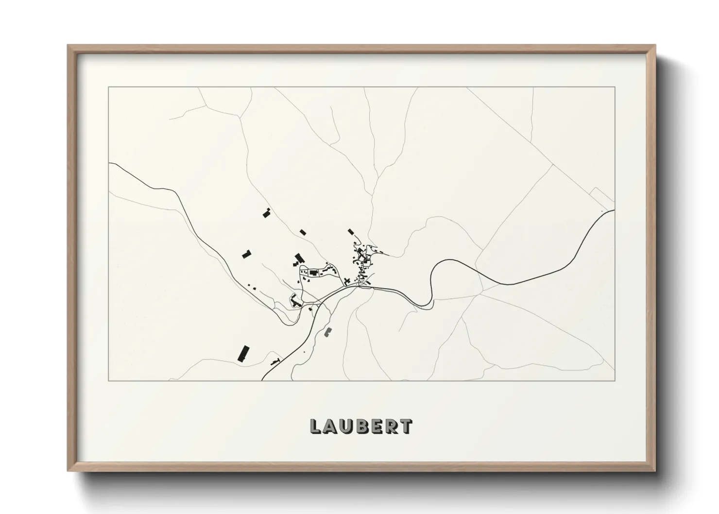 Une affiche de carte sur Laubert
