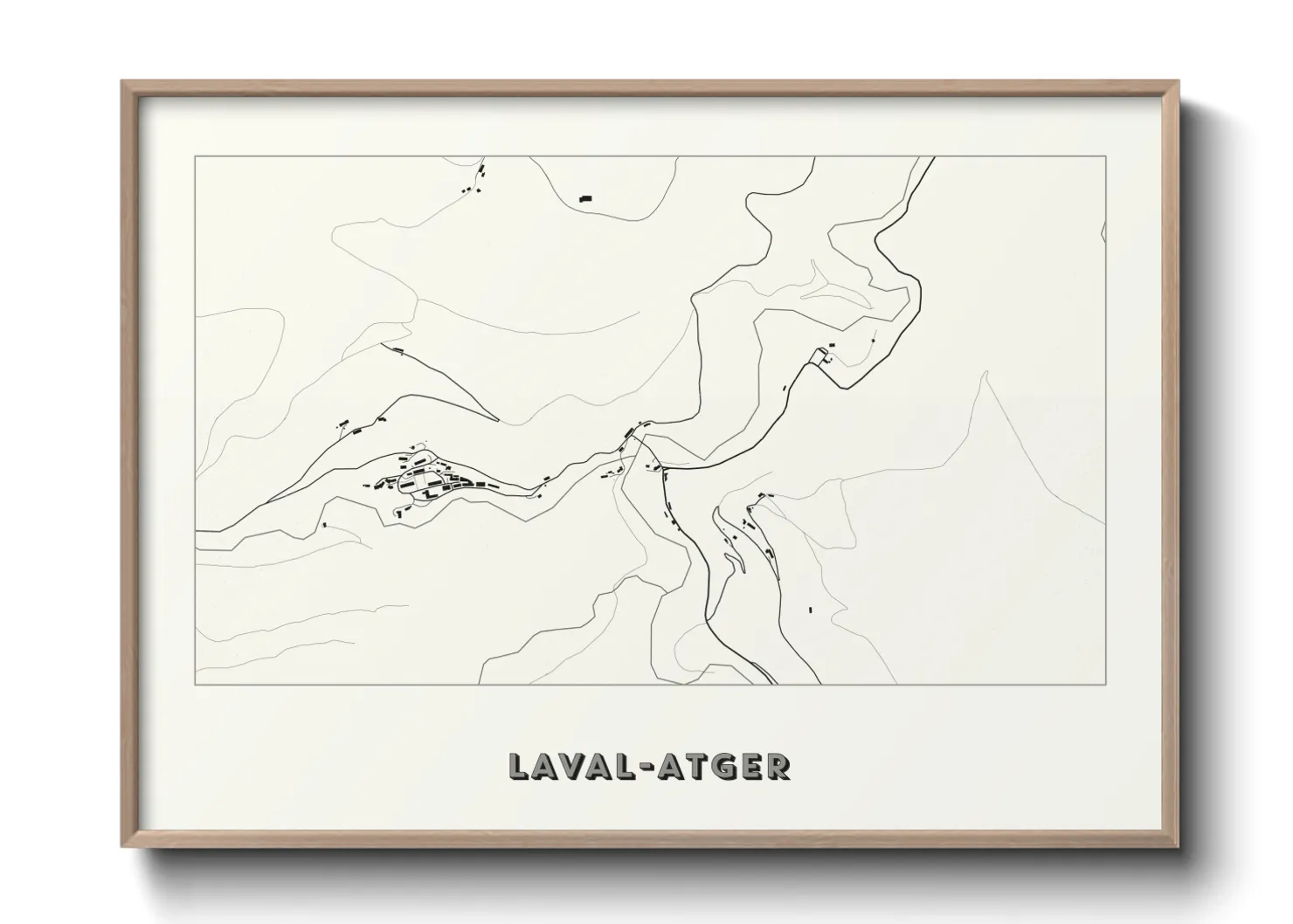 Une affiche de carte sur Laval-Atger