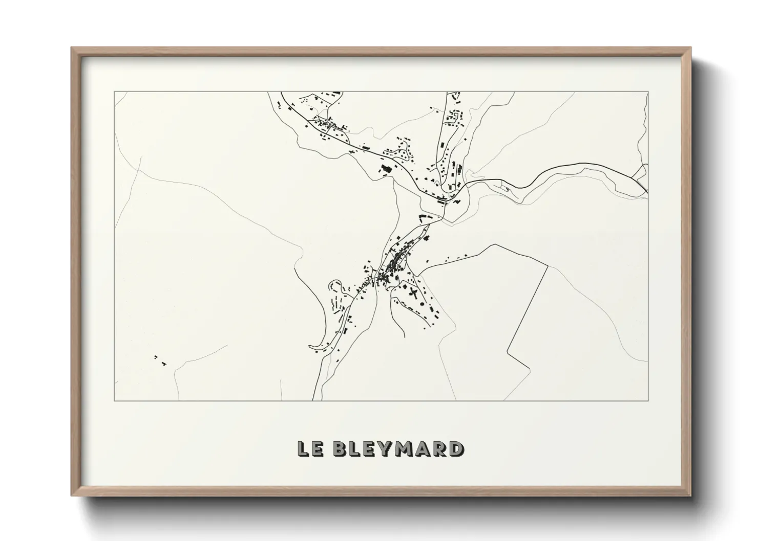 Une affiche de carte sur Le Bleymard