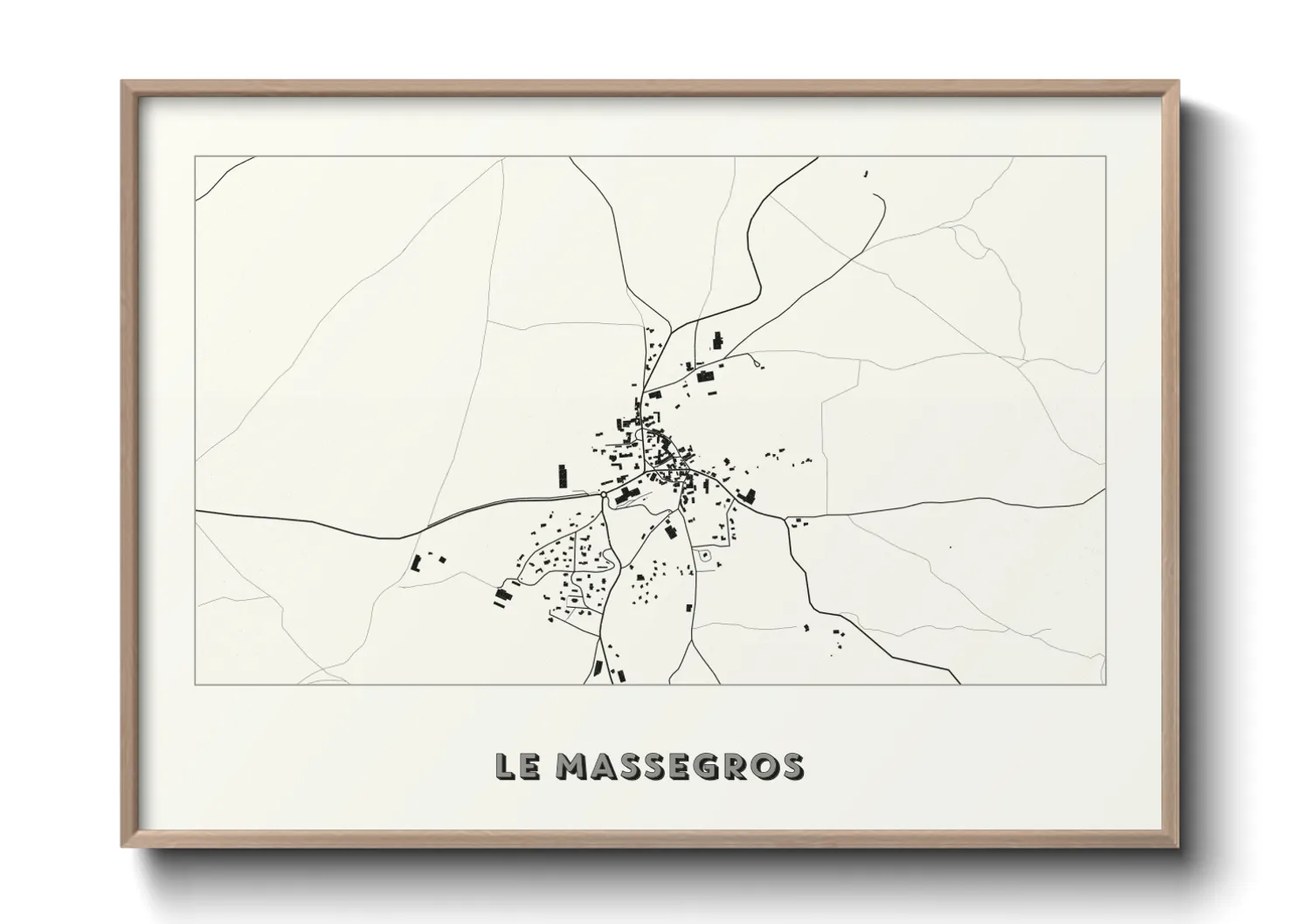 Une affiche de carte sur Le Massegros