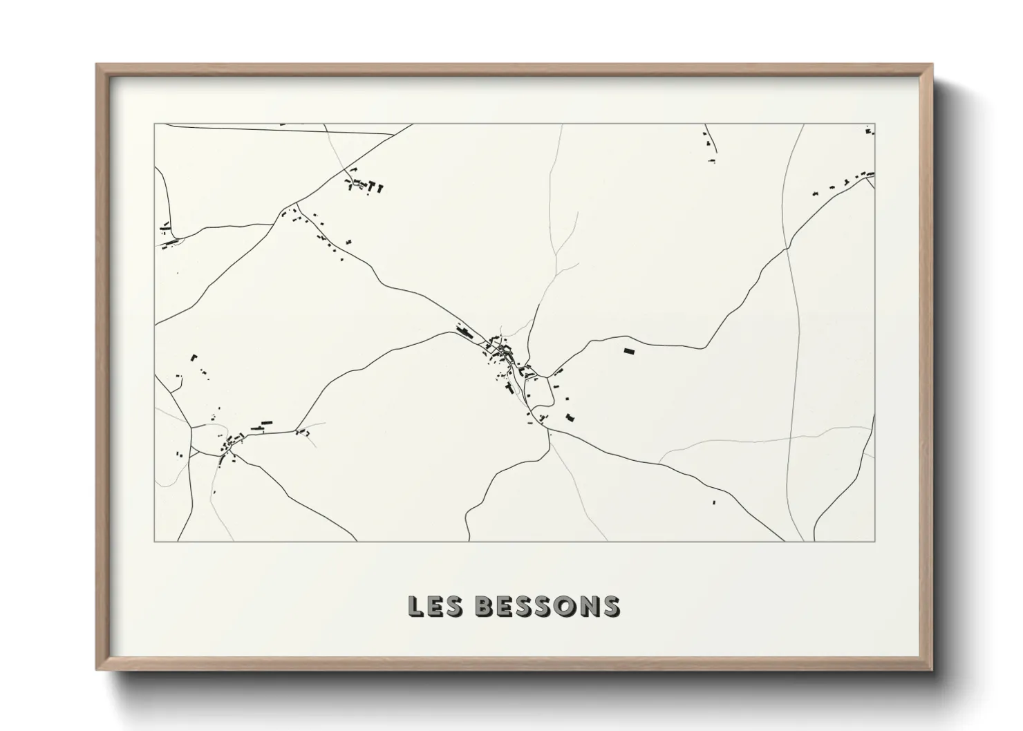 Une affiche de carte sur Les Bessons