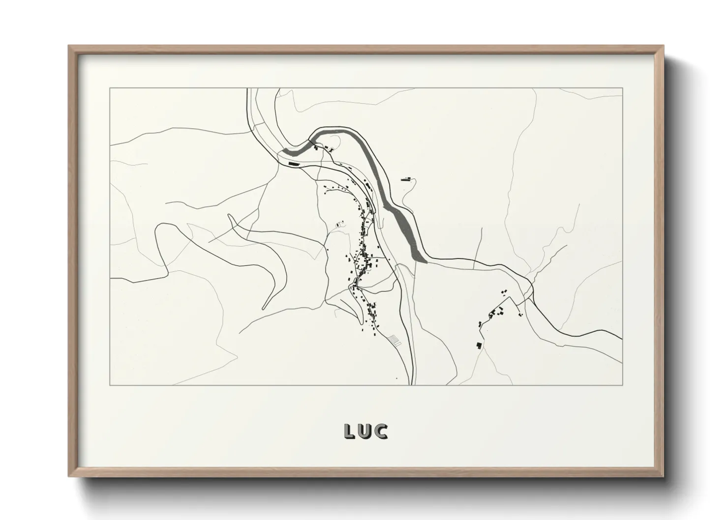 Une affiche de carte sur Luc