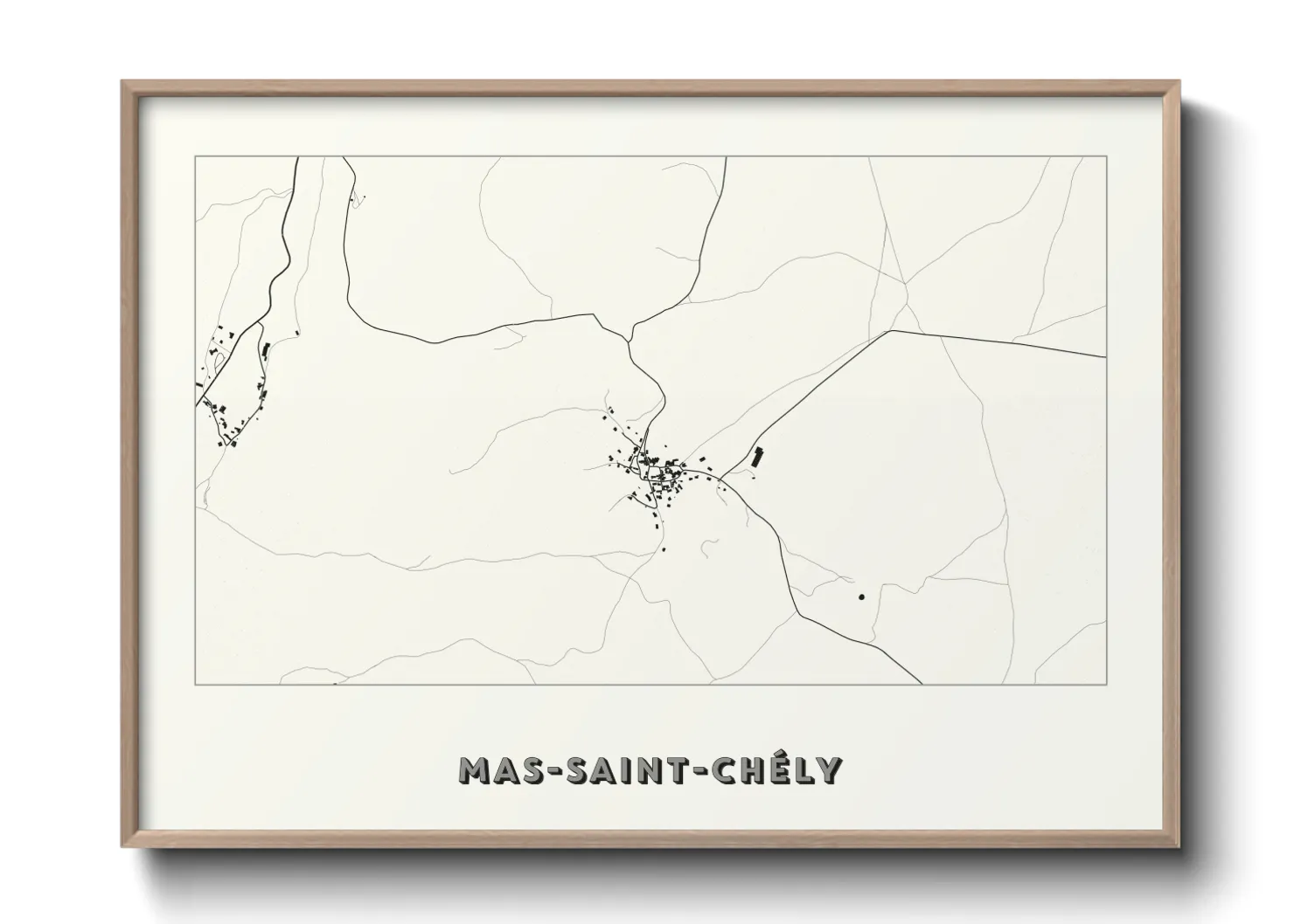 Une affiche de carte sur Mas-Saint-Chély