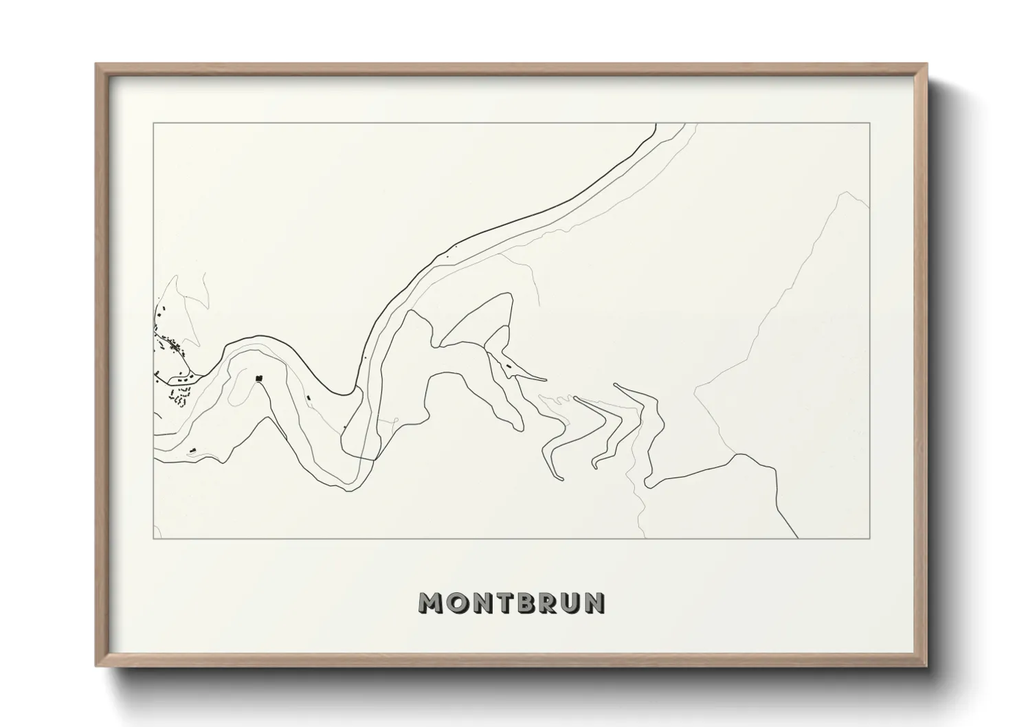 Une affiche de carte sur Montbrun