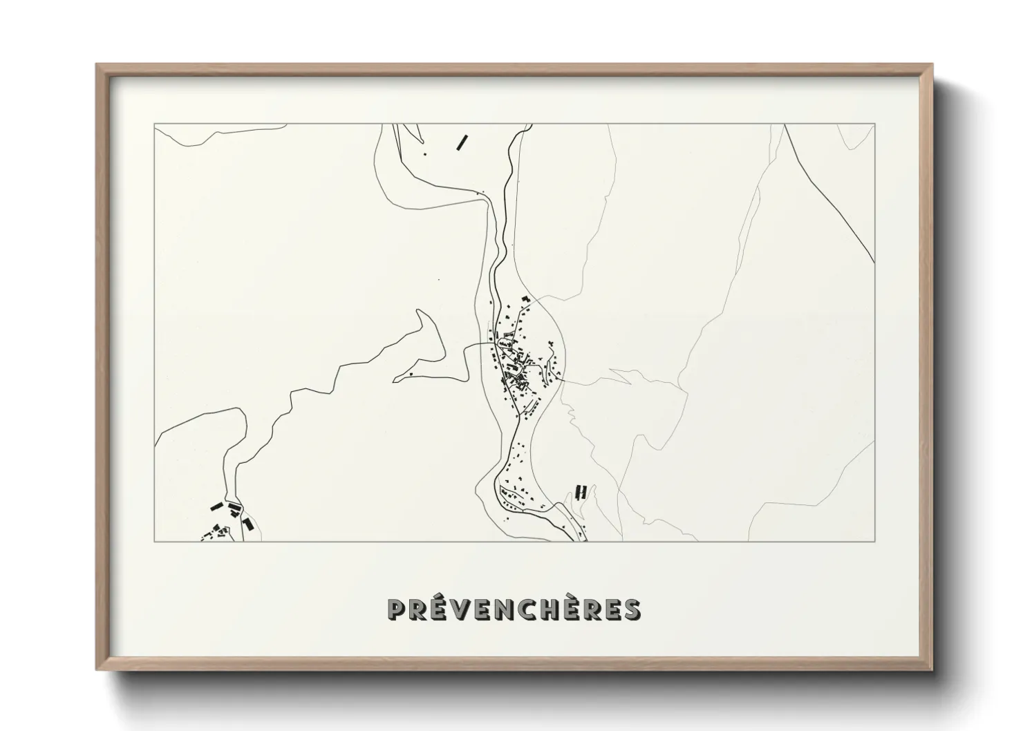 Une affiche de carte sur Prévenchères