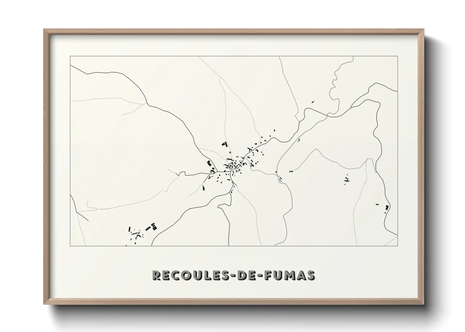 Une affiche de carte sur Recoules-de-Fumas
