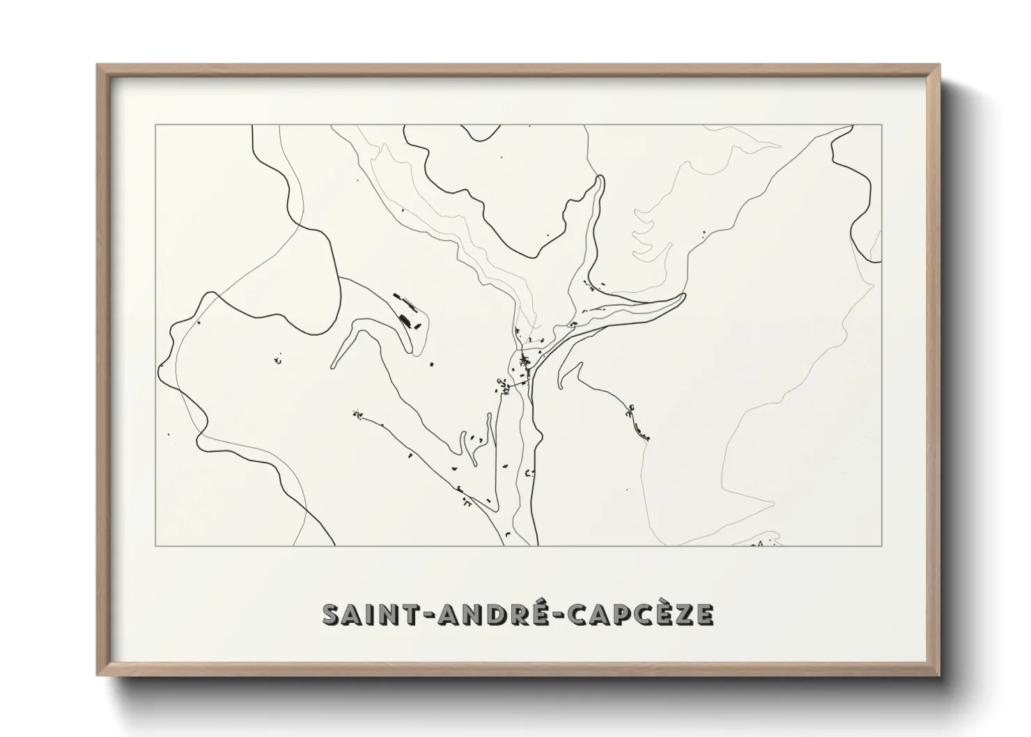 Une affiche de carte sur Saint-André-Capcèze