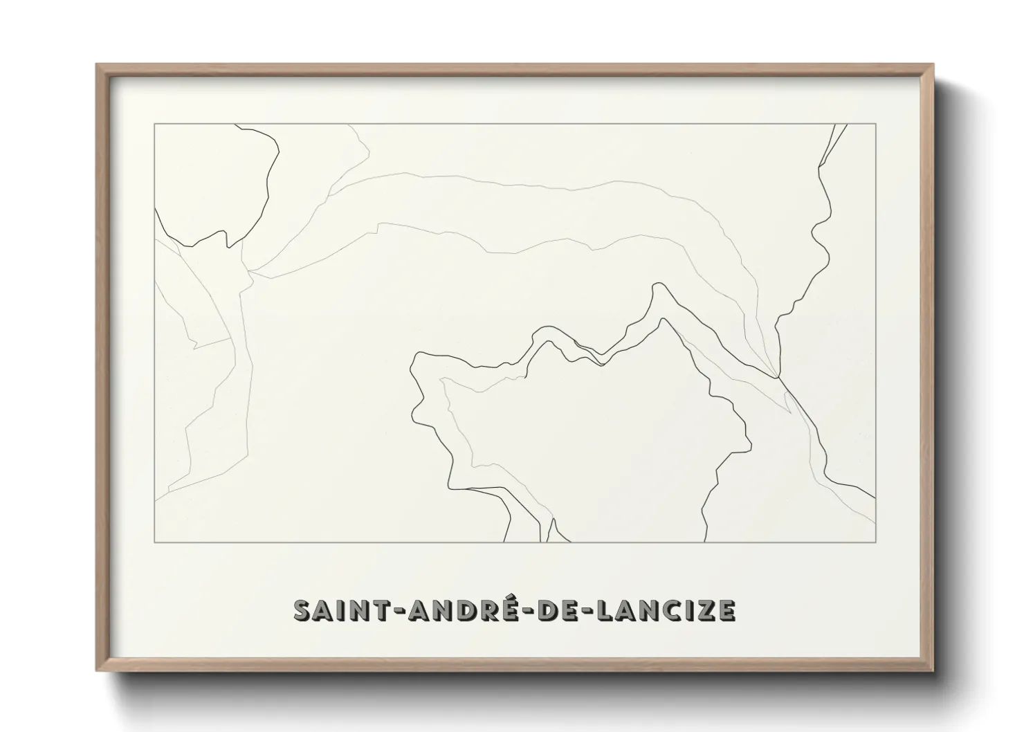 Une affiche de carte sur Saint-André-de-Lancize