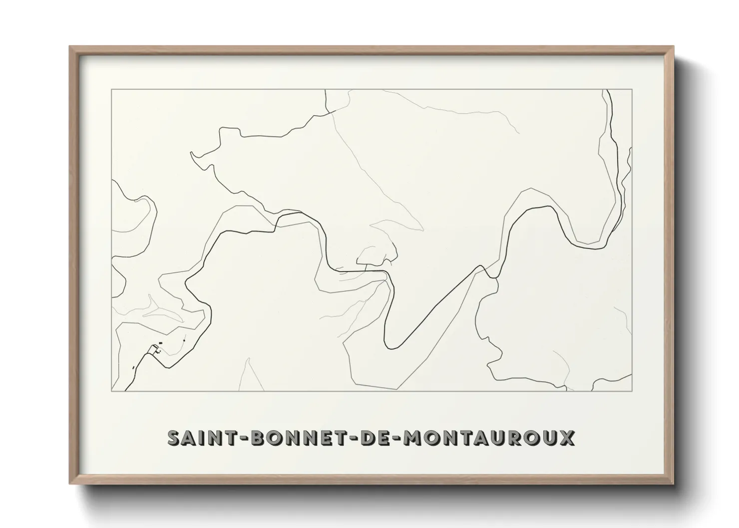 Une affiche de carte sur Saint-Bonnet-de-Montauroux
