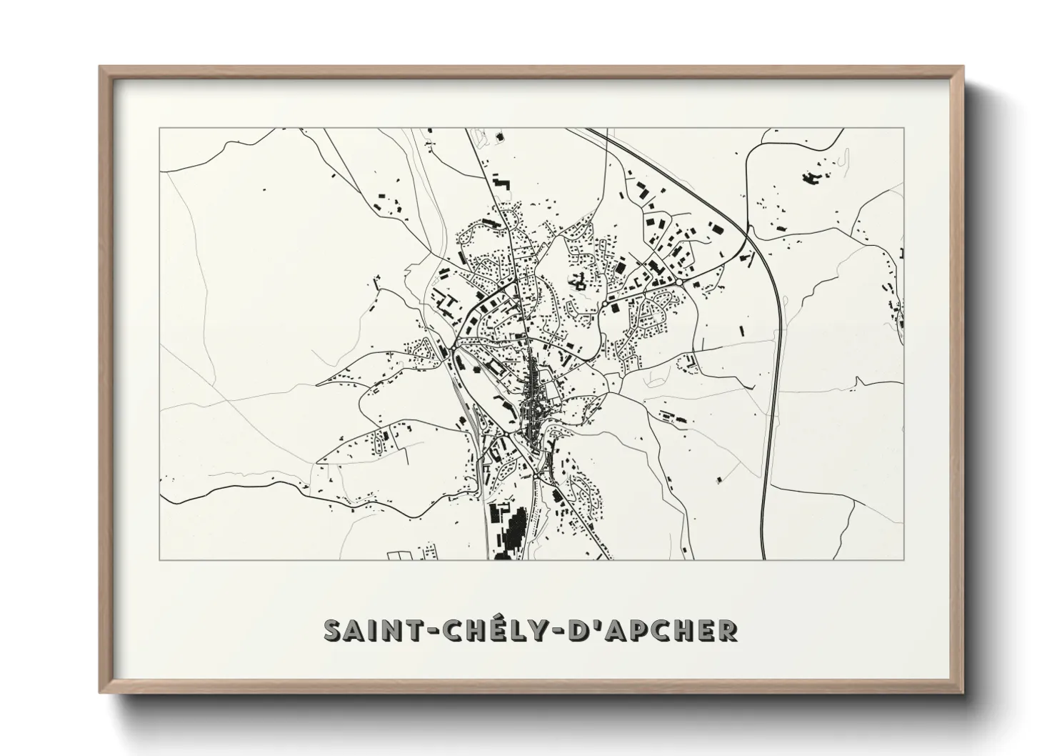 Une affiche de carte sur Saint-Chély-d'Apcher
