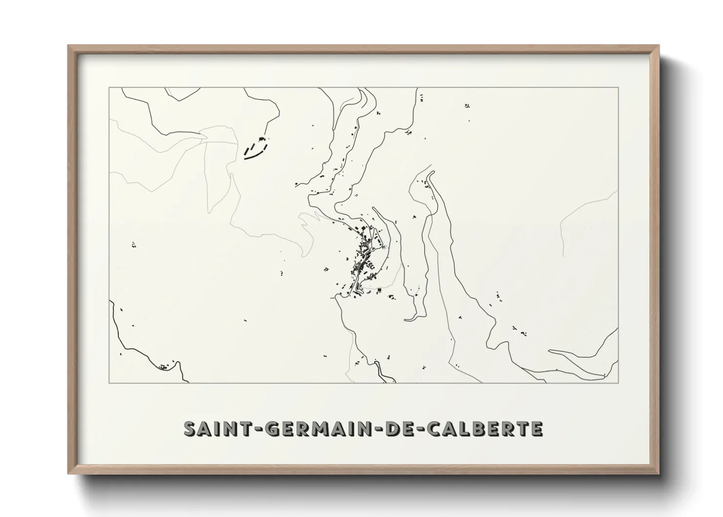 Une affiche de carte sur Saint-Germain-de-Calberte