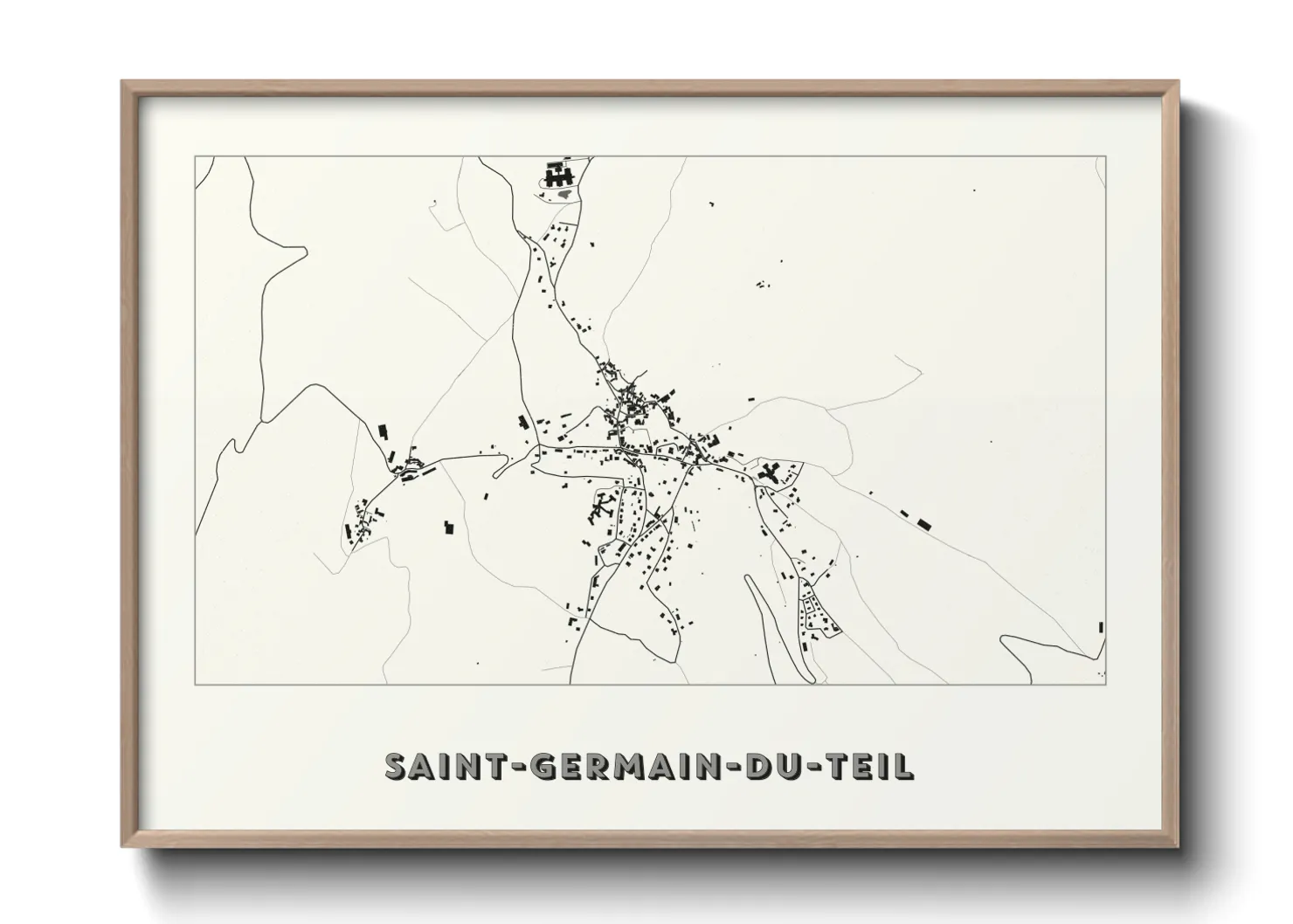 Une affiche de carte sur Saint-Germain-du-Teil