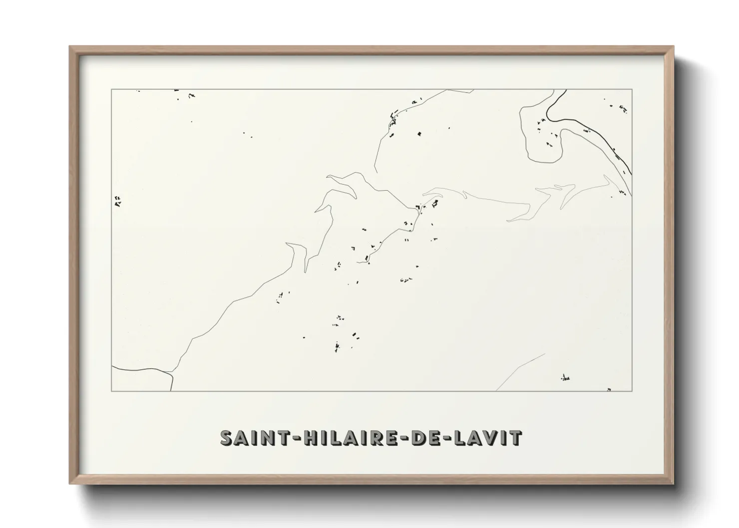 Une affiche de carte sur Saint-Hilaire-de-Lavit