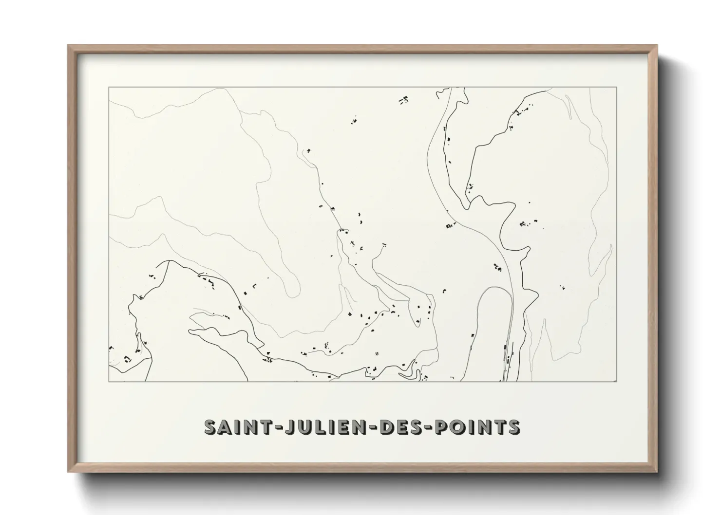 Une affiche de carte sur Saint-Julien-des-Points