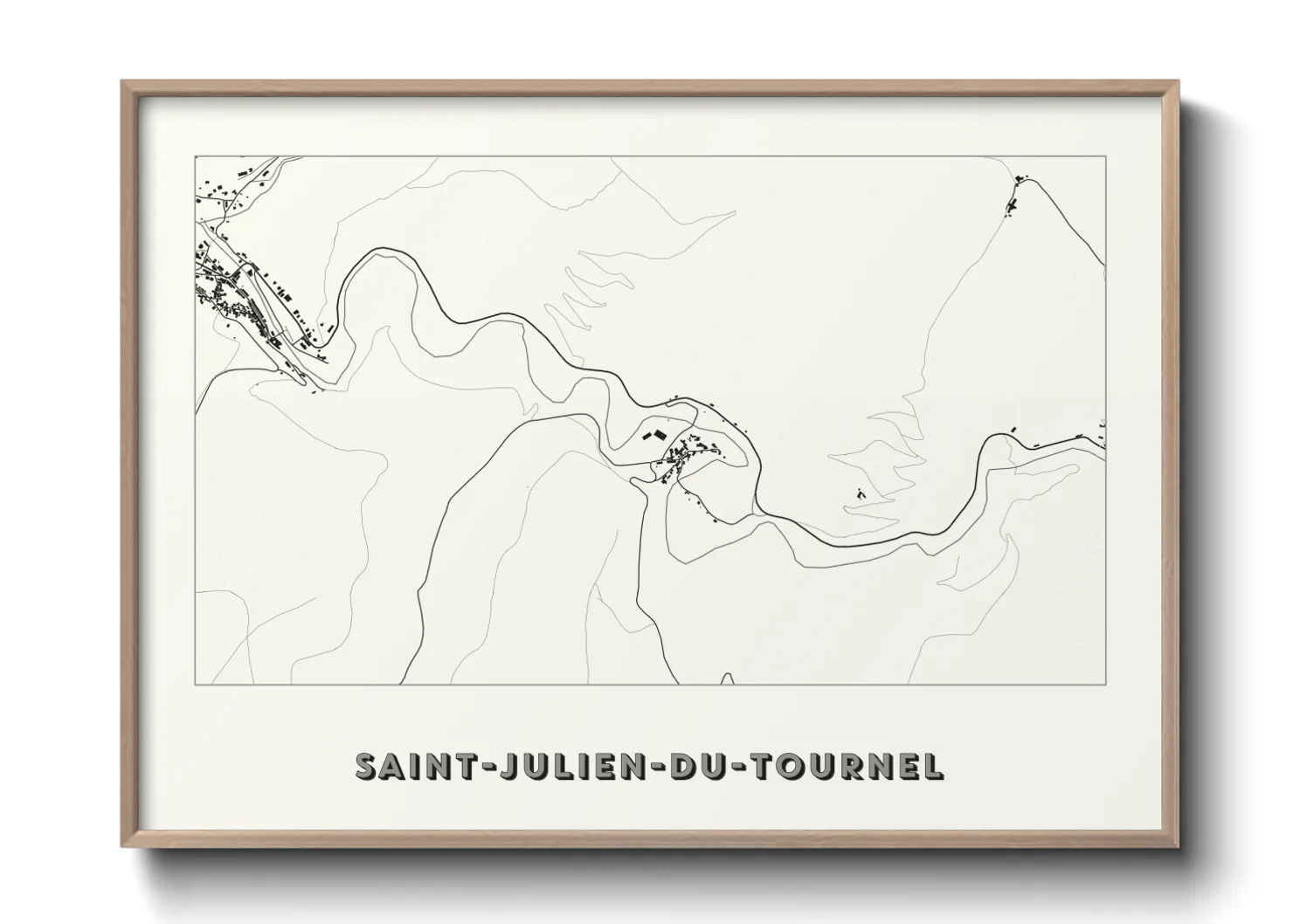 Une affiche de carte sur Saint-Julien-du-Tournel