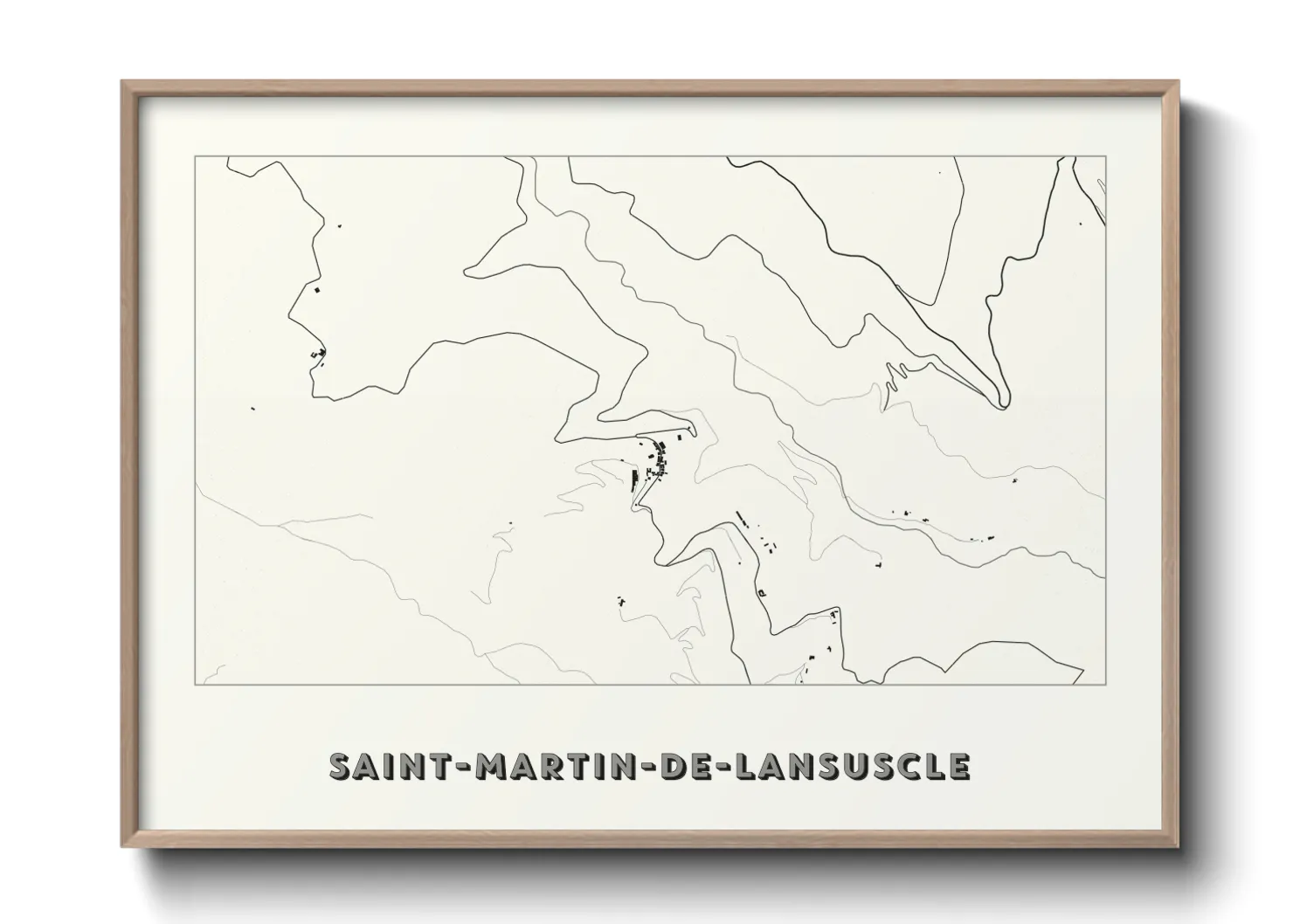 Une affiche de carte sur Saint-Martin-de-Lansuscle