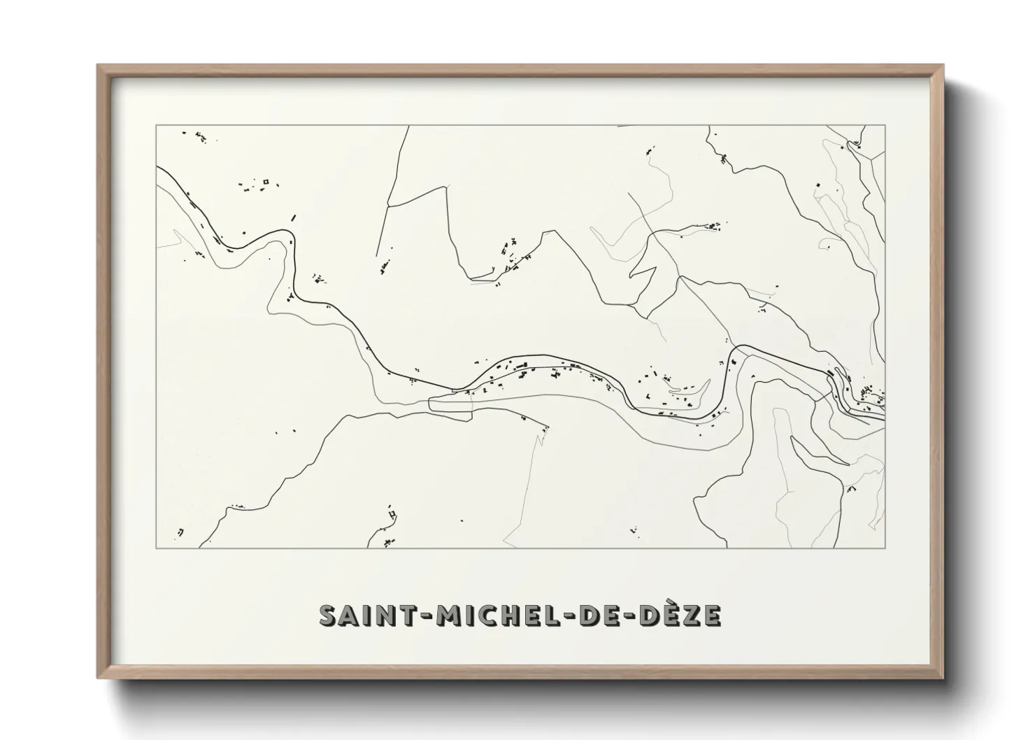 Une affiche de carte sur Saint-Michel-de-Dèze